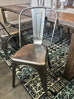 Tolix Style Steel Stackable Side Chair (Set of 4)