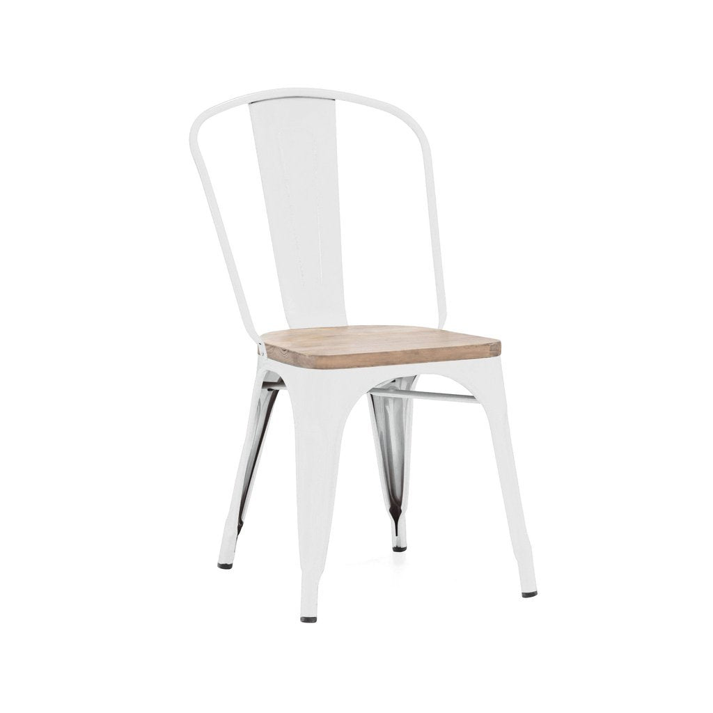 Tolix Style Steel Stackable Side Chair (Set of 4)