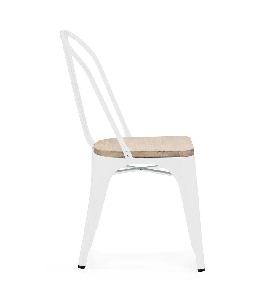 Tolix Style Steel Stackable Side Chair (Set of 4)