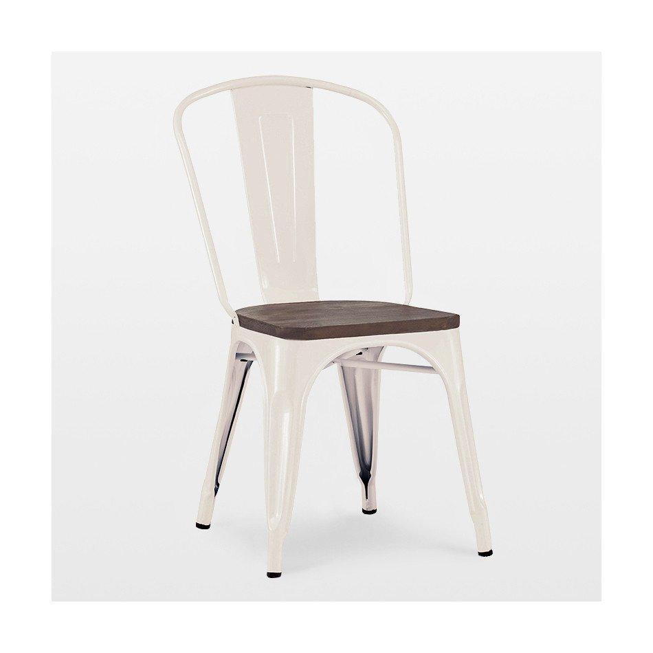 Tolix Style Steel Stackable Side Chair (Set of 4)