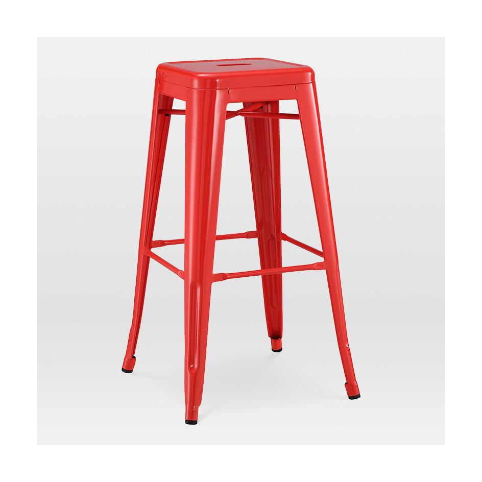 Tolix Style Steel Stackable Barstool 30 Inch