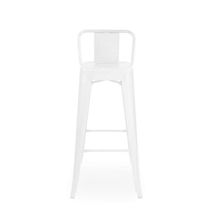Tolix Style Steel Low Back Barstool 30 Inch