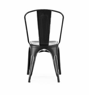 Tolix Style Steel Stackable Side Chair (Set of 4)