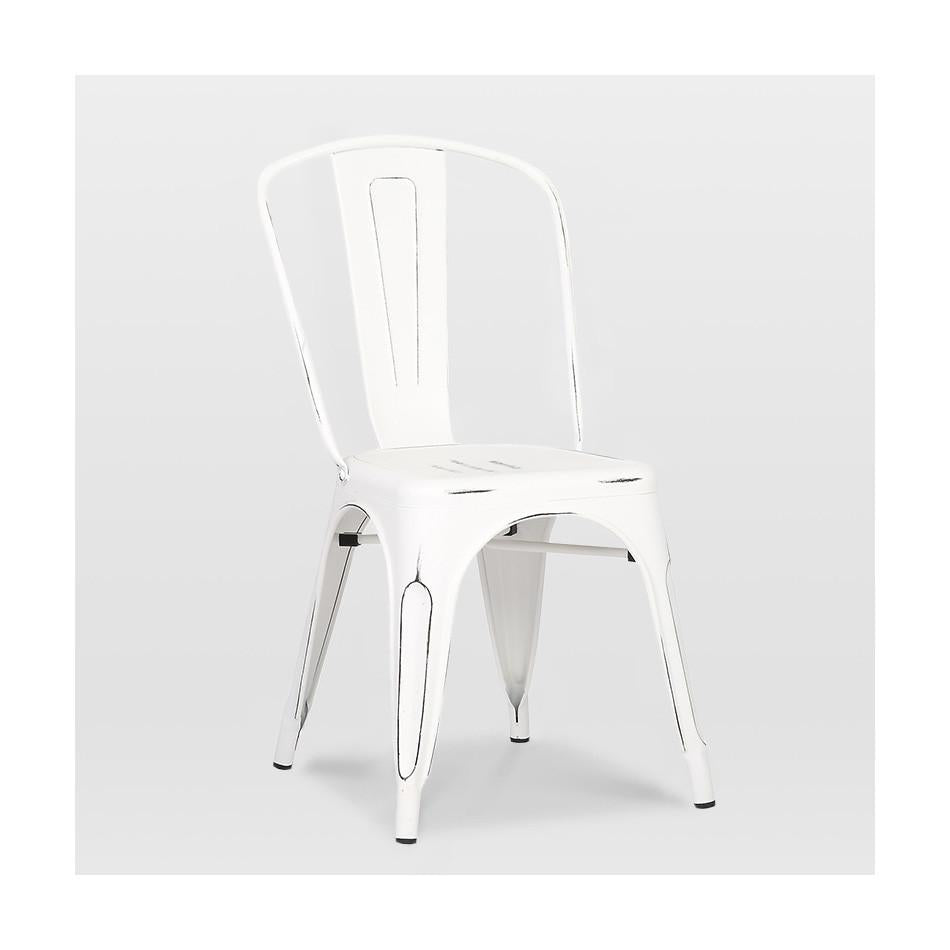 Tolix Style Steel Stackable Side Chair (Set of 2)