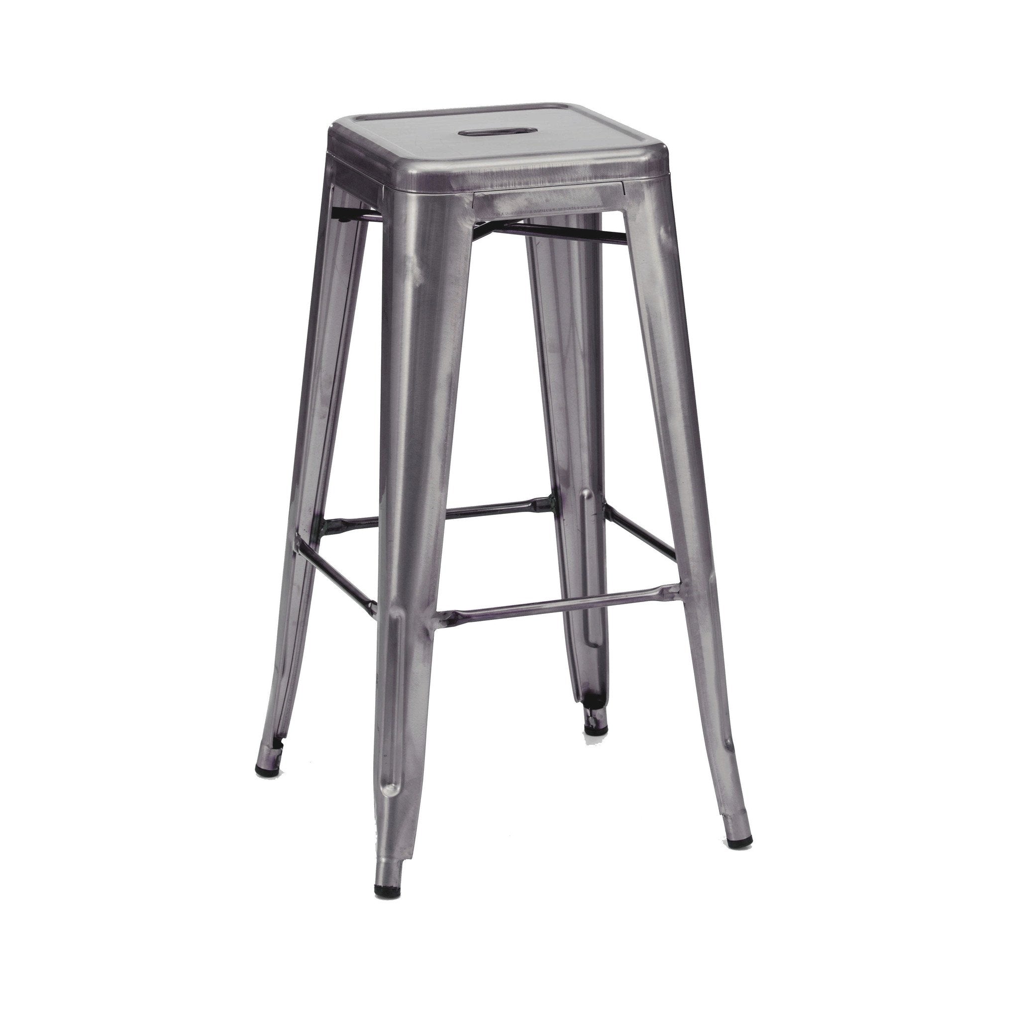 Tolix Style Steel Stackable Barstool 30 Inch
