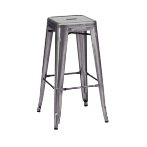 Tolix Style Steel Stackable Barstool 30 Inch