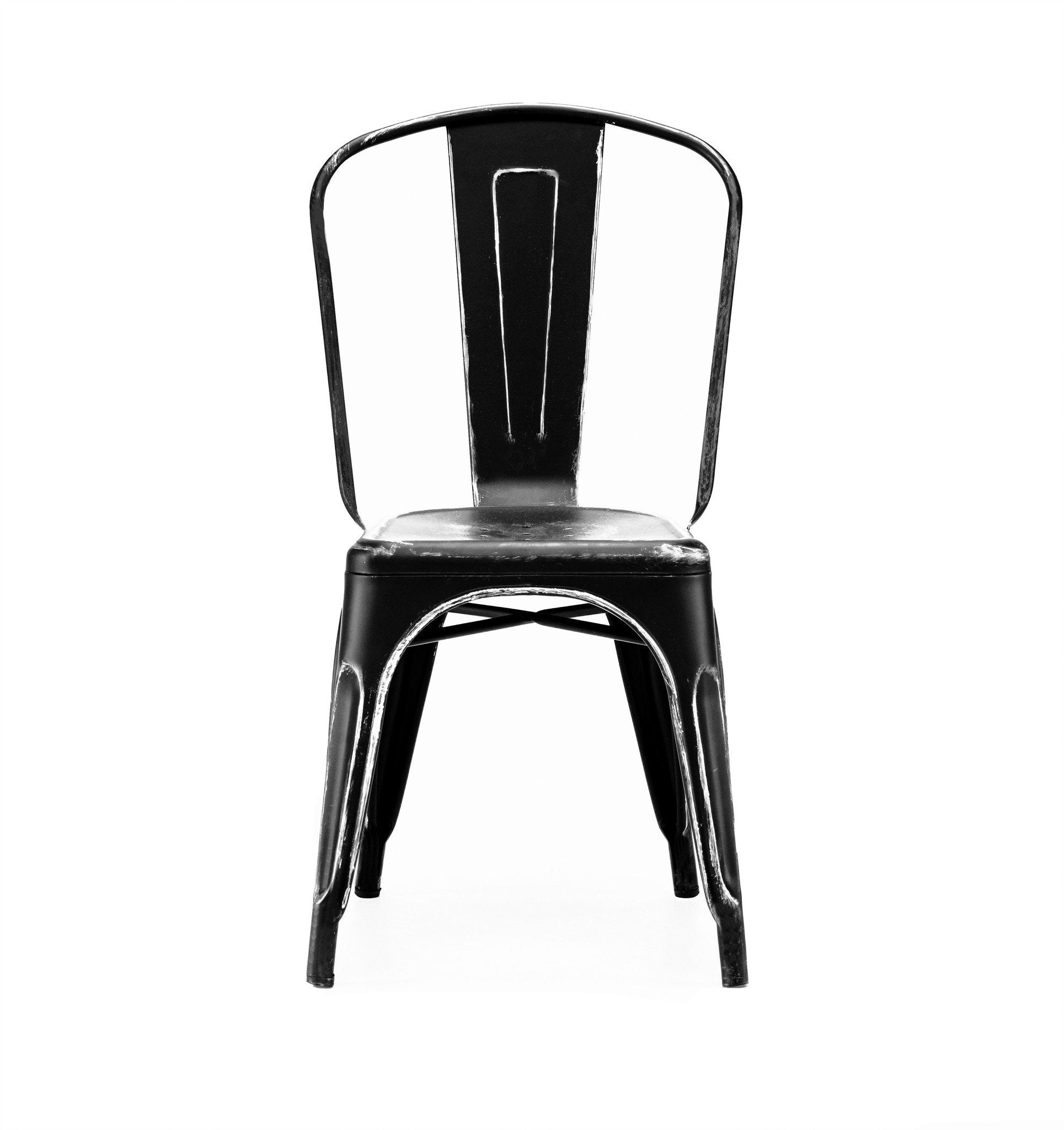 Tolix Style Steel Stackable Side Chair (Set of 4)
