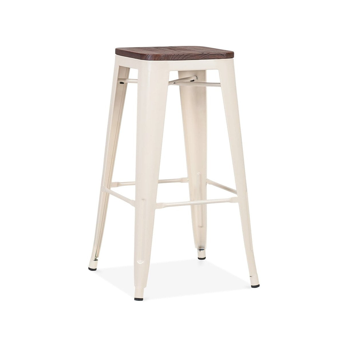 Tolix Style Steel Stackable Barstool 30 Inch