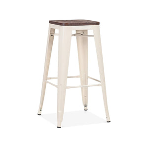 Tolix Style Steel Stackable Barstool 30 Inch