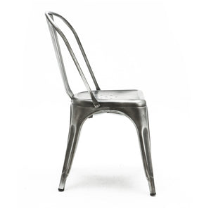 Tolix Style Steel Stackable Side Chair (Set of 4)