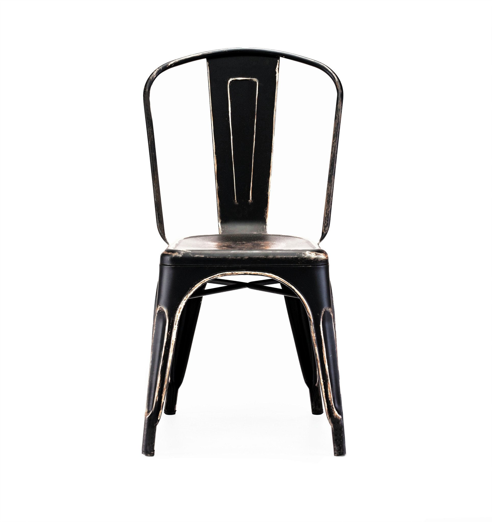 Tolix Style Steel Stackable Side Chair (Set of 4)