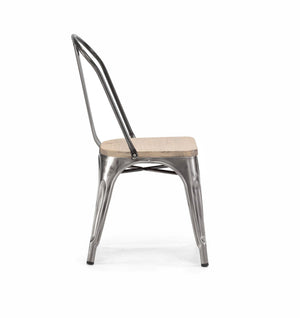 Tolix Style Steel Stackable Side Chair (Set of 2)