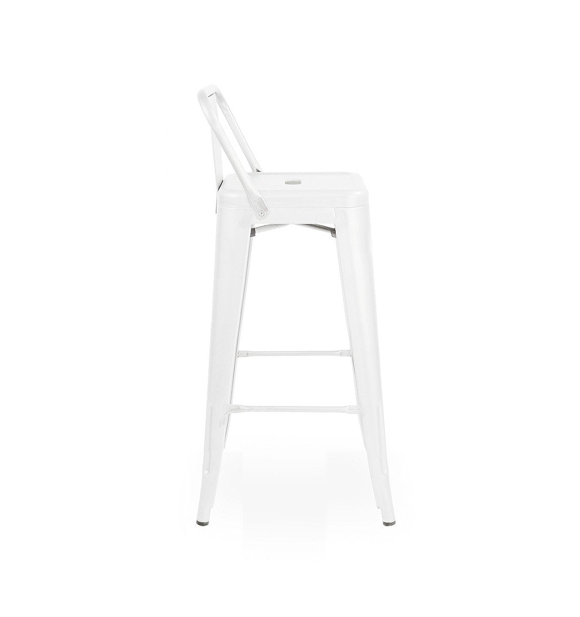Tolix Style Low Back Steel Counter Stool 26 Inch