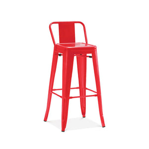 Tolix Style Low Back Steel Counter Stool 26 Inch
