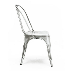 Tolix Style Steel Stackable Side Chair (Set of 4)