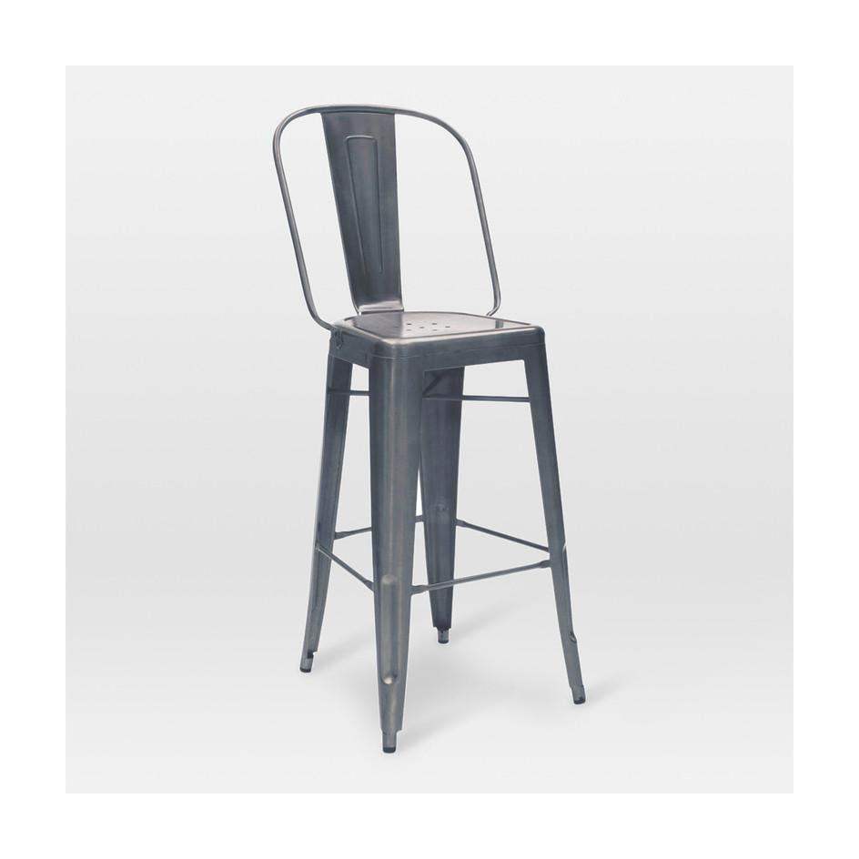 Tolix Style Steel Bar Chair 30 Inch