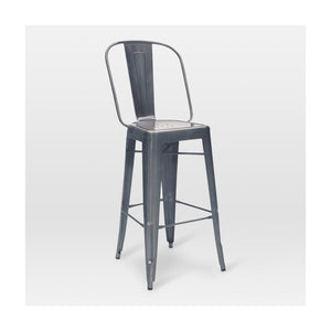 Tolix Style Steel Bar Chair 30 Inch