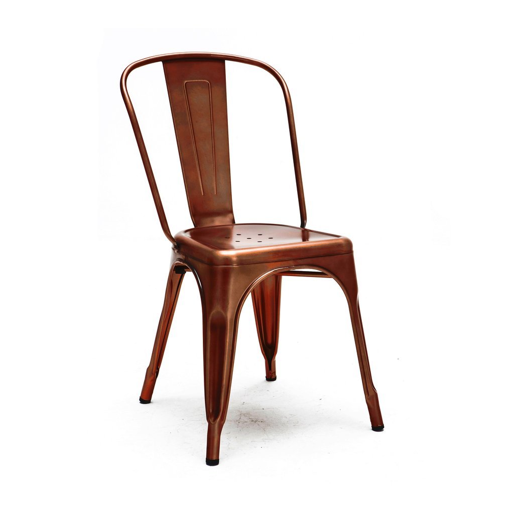 Tolix Style Steel Stackable Side Chair (Set of 4)