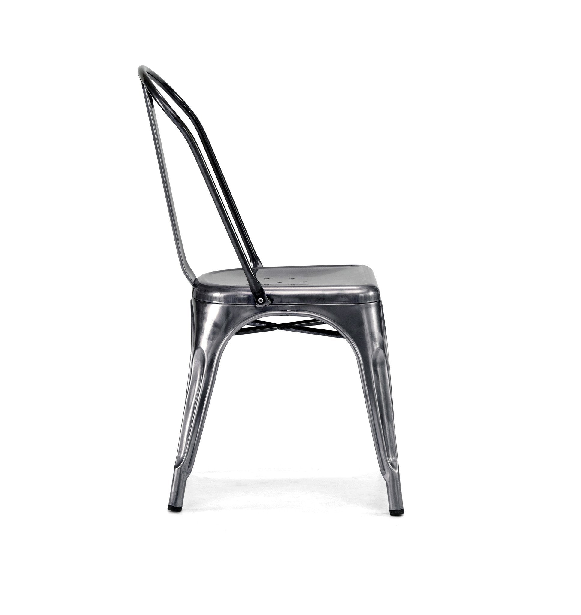 Tolix Style Steel Stackable Side Chair (Set of 4)