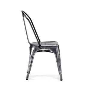 Tolix Style Steel Stackable Side Chair (Set of 4)