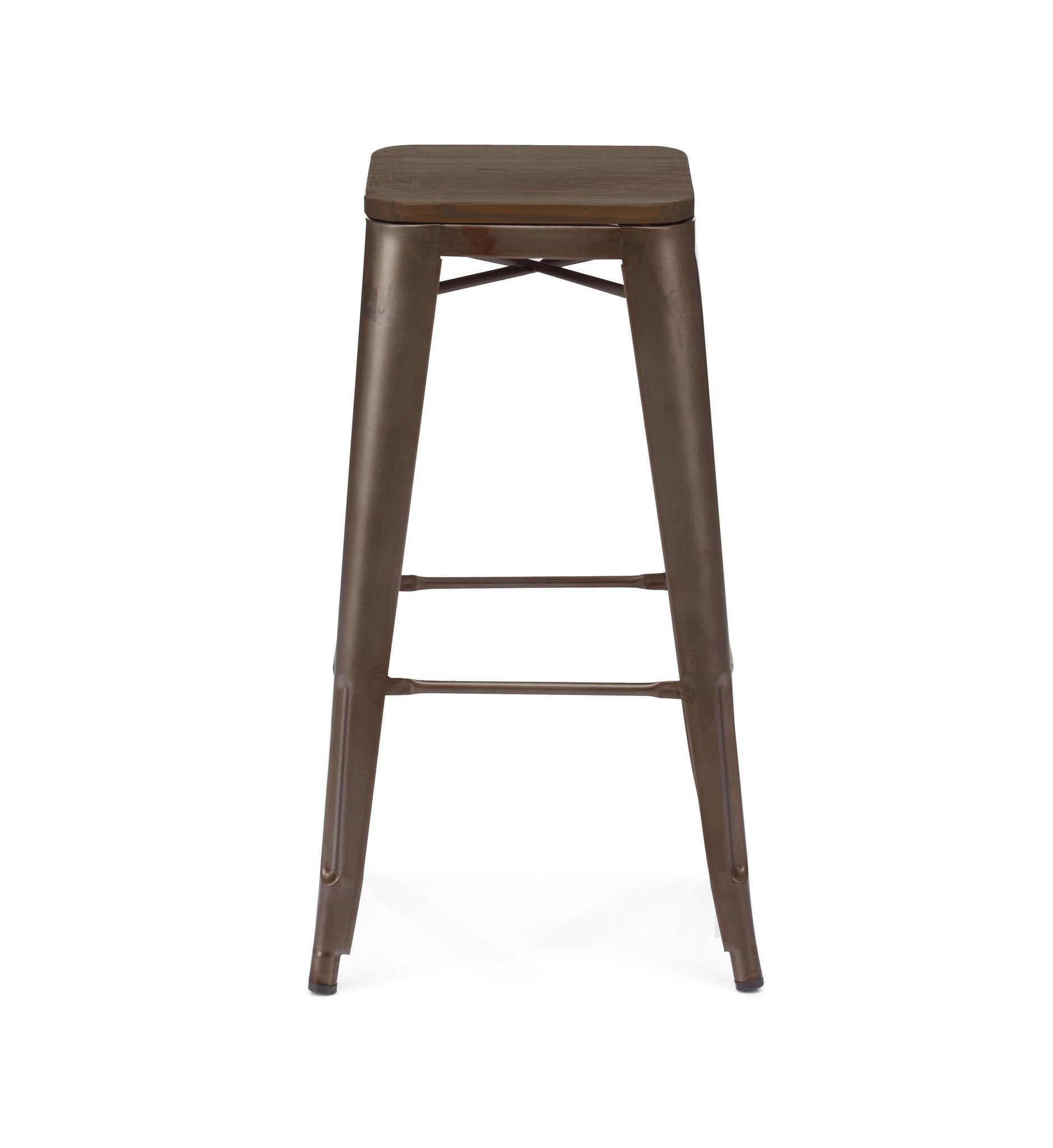 Tolix Style Steel Stackable Barstool 30 Inch