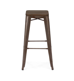 Tolix Style Steel Stackable Barstool 30 Inch