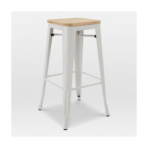Tolix Style Steel Stackable Barstool 30 Inch