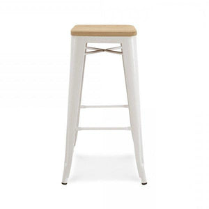 Tolix Style Steel Stackable Barstool 30 Inch