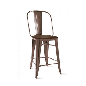 Tolix Style Steel Counter Chair 24 Inch