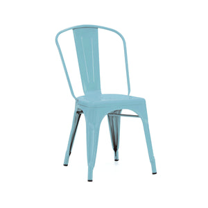 Tolix Style Steel Stackable Side Chair (Set of 2)