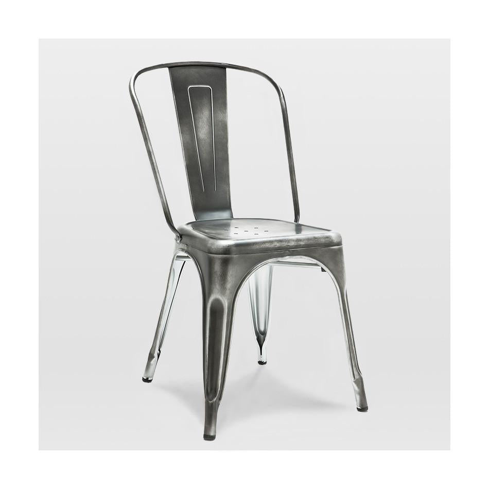 Tolix Style Steel Stackable Side Chair (Set of 4)