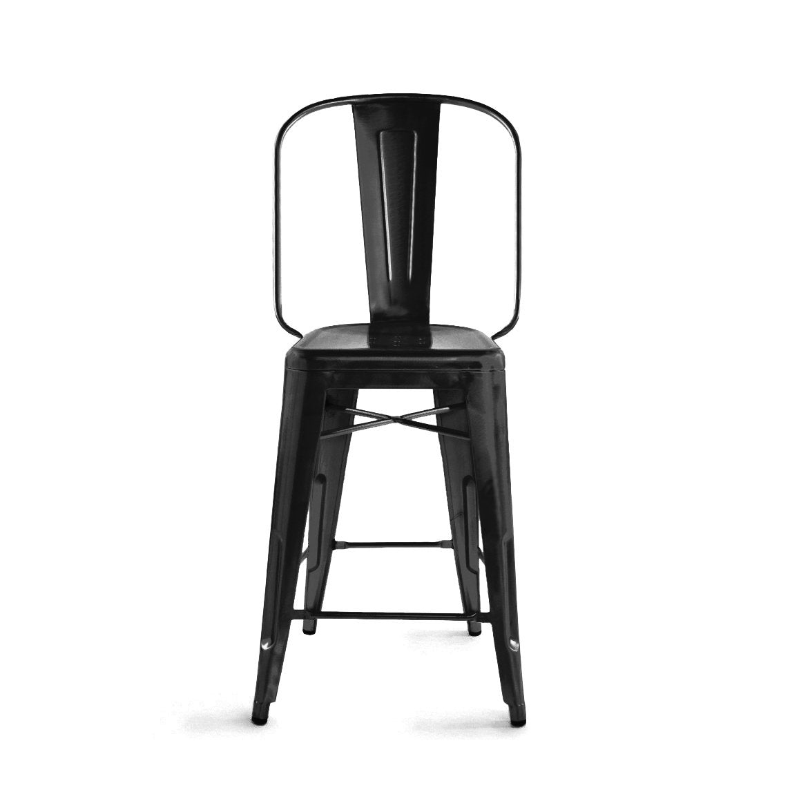 Tolix Style Steel Counter Chair 24 Inch
