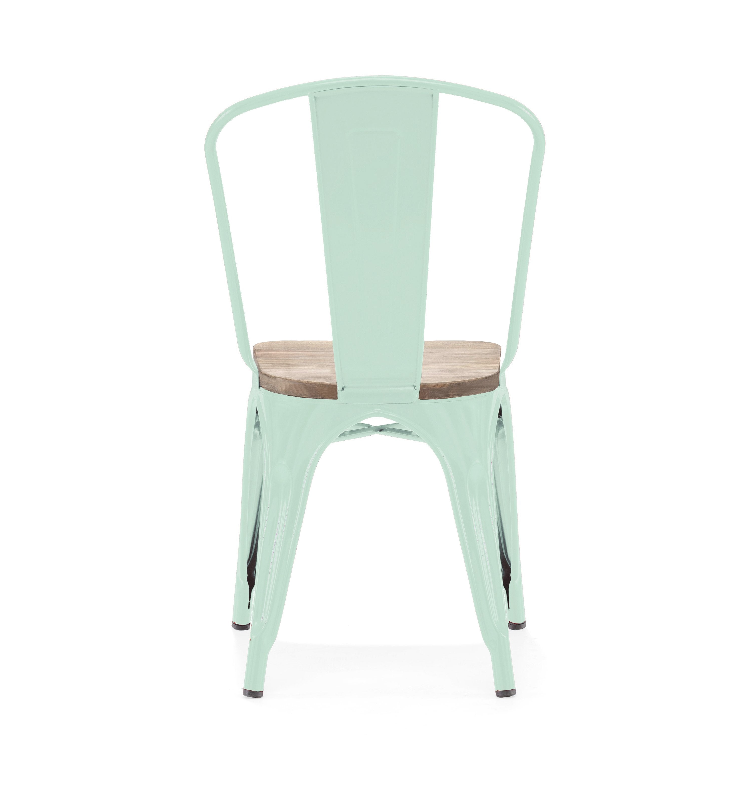 Tolix Style Steel Stackable Side Chair (Set of 4)