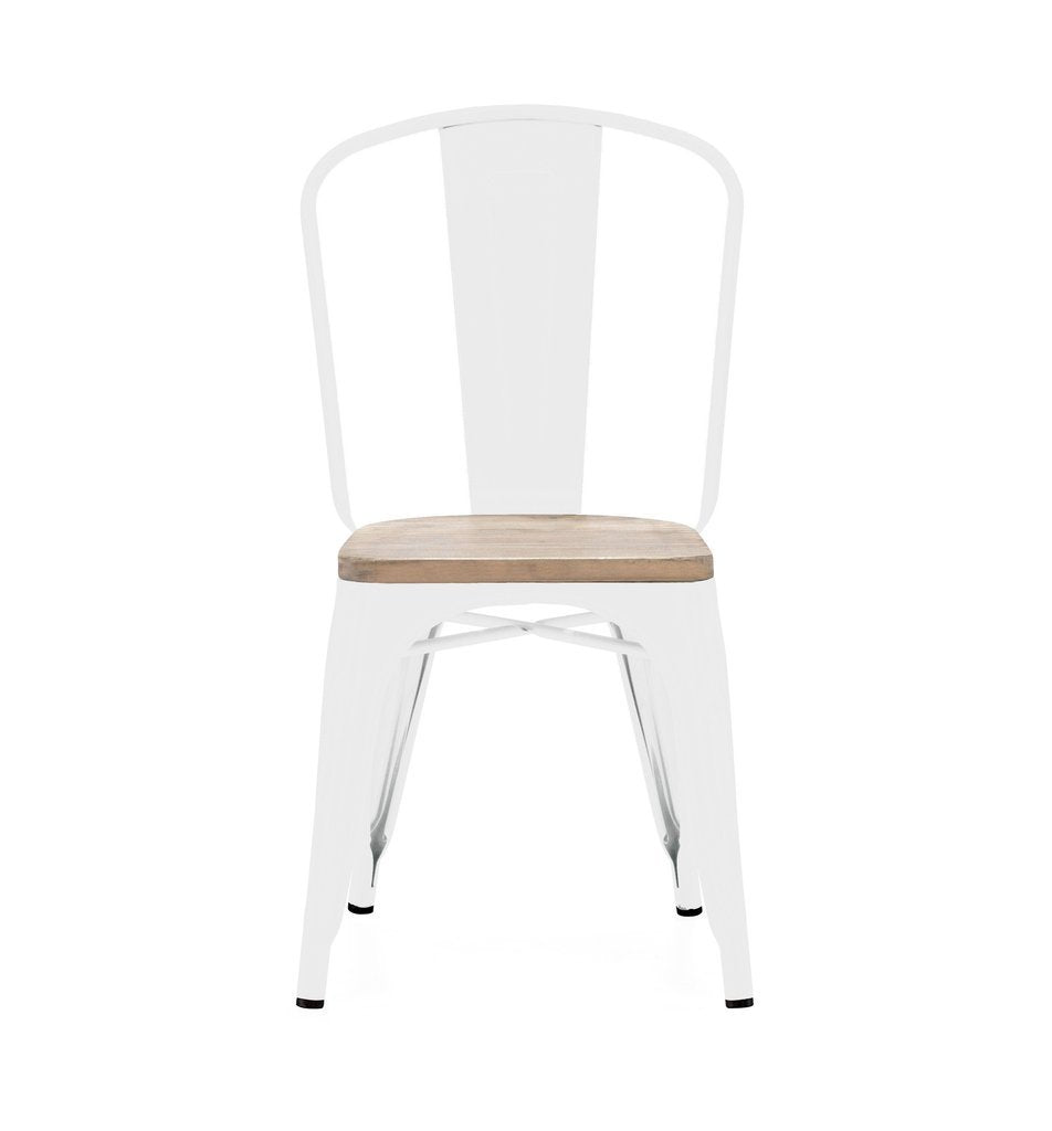 Tolix Style Steel Stackable Side Chair (Set of 2)