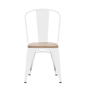Tolix Style Steel Stackable Side Chair (Set of 2)