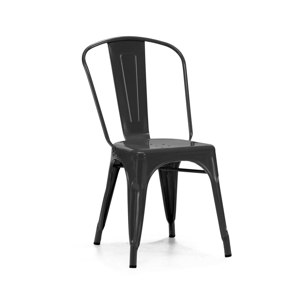 Tolix Style Steel Stackable Side Chair (Set of 2)