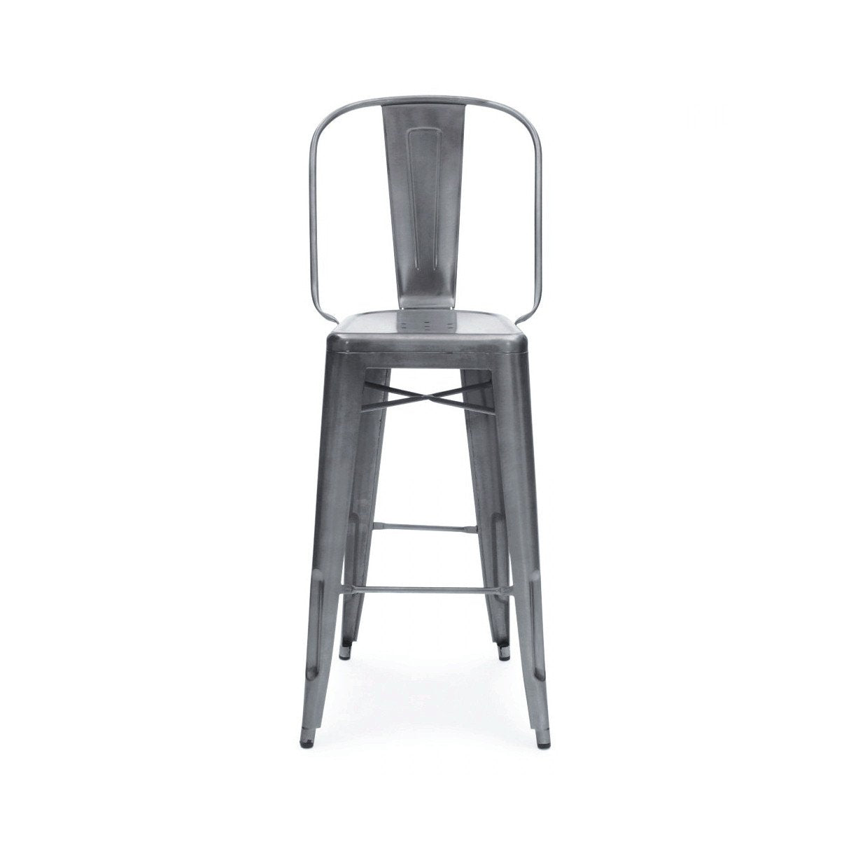 Tolix Style Steel Bar Chair 30 Inch