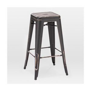 Tolix Style Steel Stackable Barstool 30 Inch