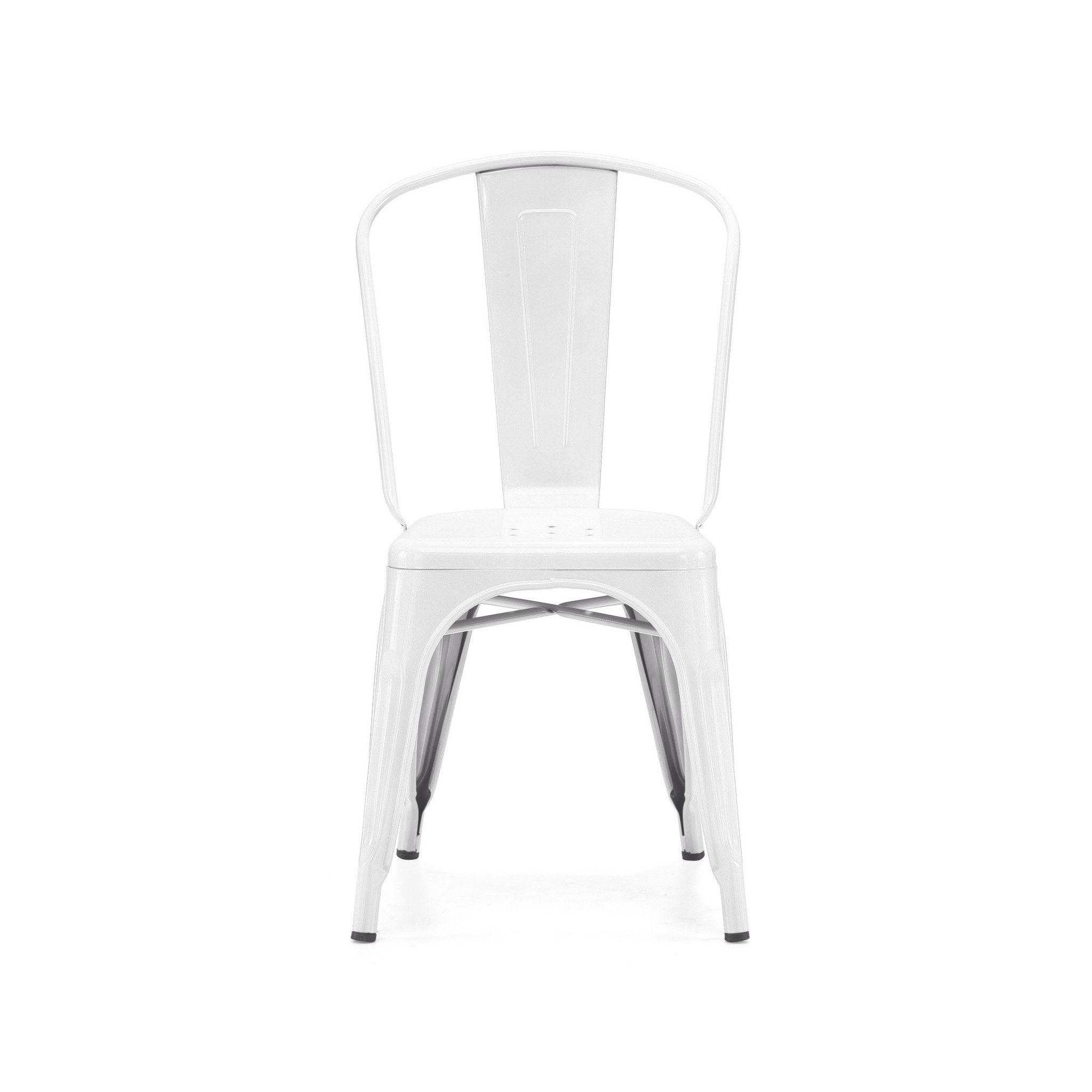 Tolix Style Steel Stackable Side Chair (Set of 2)