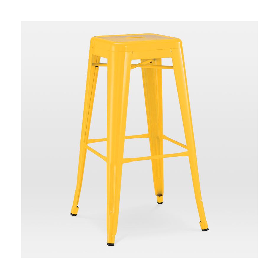 Tolix Style Steel Stackable Barstool 30 Inch