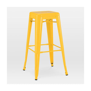 Tolix Style Steel Stackable Barstool 30 Inch