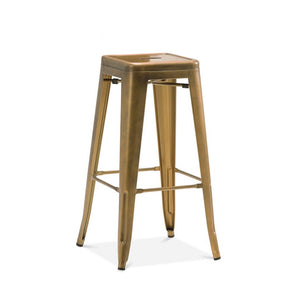 Tolix Style Steel Stackable Barstool 30 Inch