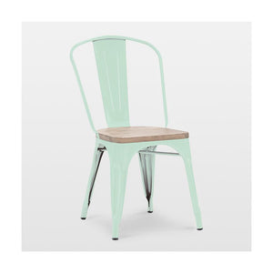 Tolix Style Steel Stackable Side Chair (Set of 4)